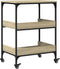 vidaXL - Keukentrolley - 60x41x80,5 - cm - bewerkt - hout - sonoma - eikenkleurig