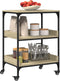 vidaXL - Keukentrolley - 60x41x80,5 - cm - bewerkt - hout - sonoma - eikenkleurig