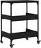 vidaXL - Keukentrolley - 60x41x80,5 - cm - bewerkt - hout - zwart
