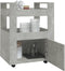 vidaXL - Keukentrolley - 60x45x80 - cm - bewerkt - hout - betongrijs