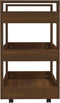 vidaXL - Keukentrolley - 60x45x80 - cm - bewerkt - hout - bruin - eikenkleur