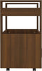 vidaXL - Keukentrolley - 60x45x80 - cm - bewerkt - hout - bruin - eikenkleur