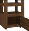vidaXL - Keukentrolley - 60x45x80 - cm - bewerkt - hout - bruin - eikenkleur