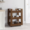 vidaXL - Keukentrolley - 60x45x80 - cm - bewerkt - hout - bruin - eikenkleur