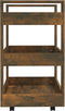 vidaXL - Keukentrolley - 60x45x80 - cm - bewerkt - hout - gerookt - eikenkleurig