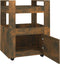 vidaXL - Keukentrolley - 60x45x80 - cm - bewerkt - hout - gerookt - eikenkleurig