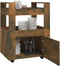 vidaXL - Keukentrolley - 60x45x80 - cm - bewerkt - hout - gerookt - eikenkleurig
