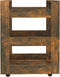vidaXL - Keukentrolley - 60x45x80 - cm - bewerkt - hout - gerookt - eikenkleurig
