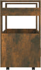 vidaXL - Keukentrolley - 60x45x80 - cm - bewerkt - hout - gerookt - eikenkleurig
