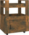 vidaXL - Keukentrolley - 60x45x80 - cm - bewerkt - hout - gerookt - eikenkleurig