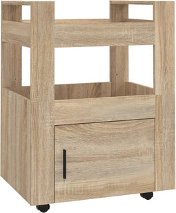 vidaXL - Keukentrolley - 60x45x80 - cm - bewerkt - hout - sonoma - eikenkleurig