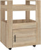 vidaXL - Keukentrolley - 60x45x80 - cm - bewerkt - hout - sonoma - eikenkleurig