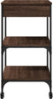 vidaXL - Keukentrolley - 60x48x89,5 - cm - bewerkt - hout - bruin - eikenkleurig
