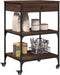 vidaXL - Keukentrolley - 60x48x89,5 - cm - bewerkt - hout - bruin - eikenkleurig