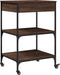 vidaXL - Keukentrolley - 60x48x89,5 - cm - bewerkt - hout - bruin - eikenkleurig