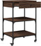 vidaXL - Keukentrolley - 60x48x89,5 - cm - bewerkt - hout - bruin - eikenkleurig