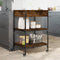 vidaXL - Keukentrolley - 60x48x89,5 - cm - bewerkt - hout - gerookt - eikenkleurig