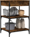vidaXL - Keukentrolley - 60x48x89,5 - cm - bewerkt - hout - gerookt - eikenkleurig