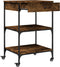 vidaXL - Keukentrolley - 60x48x89,5 - cm - bewerkt - hout - gerookt - eikenkleurig