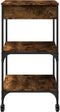 vidaXL - Keukentrolley - 60x48x89,5 - cm - bewerkt - hout - gerookt - eikenkleurig