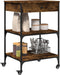 vidaXL - Keukentrolley - 60x48x89,5 - cm - bewerkt - hout - gerookt - eikenkleurig