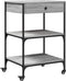 vidaXL - Keukentrolley - 60x48x89,5 - cm - bewerkt - hout - grijs - sonoma - eiken