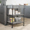 vidaXL - Keukentrolley - 60x48x89,5 - cm - bewerkt - hout - grijs - sonoma - eiken