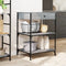 vidaXL - Keukentrolley - 60x48x89,5 - cm - bewerkt - hout - grijs - sonoma - eiken