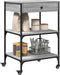 vidaXL - Keukentrolley - 60x48x89,5 - cm - bewerkt - hout - grijs - sonoma - eiken