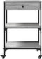 vidaXL - Keukentrolley - 60x48x89,5 - cm - bewerkt - hout - grijs - sonoma - eiken