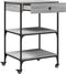 vidaXL - Keukentrolley - 60x48x89,5 - cm - bewerkt - hout - grijs - sonoma - eiken