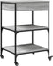 vidaXL - Keukentrolley - 60x48x89,5 - cm - bewerkt - hout - grijs - sonoma - eiken