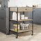 vidaXL - Keukentrolley - 60x48x89,5 - cm - bewerkt - hout - sonoma - eikenkleurig