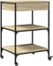 vidaXL - Keukentrolley - 60x48x89,5 - cm - bewerkt - hout - sonoma - eikenkleurig