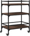 vidaXL - Keukentrolley - 65x40x86,5 - cm - bewerkt - hout - bruin - eikenkleurig