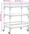 vidaXL - Keukentrolley - 65x40x86,5 - cm - bewerkt - hout - bruin - eikenkleurig