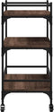vidaXL - Keukentrolley - 65x40x86,5 - cm - bewerkt - hout - bruin - eikenkleurig