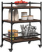 vidaXL - Keukentrolley - 65x40x86,5 - cm - bewerkt - hout - bruin - eikenkleurig