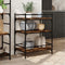 vidaXL - Keukentrolley - 65x40x86,5 - cm - bewerkt - hout - gerookt - eikenkleurig