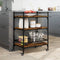vidaXL - Keukentrolley - 65x40x86,5 - cm - bewerkt - hout - gerookt - eikenkleurig