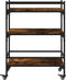 vidaXL - Keukentrolley - 65x40x86,5 - cm - bewerkt - hout - gerookt - eikenkleurig
