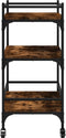 vidaXL - Keukentrolley - 65x40x86,5 - cm - bewerkt - hout - gerookt - eikenkleurig
