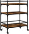 vidaXL - Keukentrolley - 65x40x86,5 - cm - bewerkt - hout - gerookt - eikenkleurig