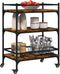 vidaXL - Keukentrolley - 65x40x86,5 - cm - bewerkt - hout - gerookt - eikenkleurig