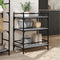 vidaXL - Keukentrolley - 65x40x86,5 - cm - bewerkt - hout - grijs - sonoma - eiken