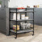 vidaXL - Keukentrolley - 65x40x86,5 - cm - bewerkt - hout - grijs - sonoma - eiken
