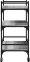 vidaXL - Keukentrolley - 65x40x86,5 - cm - bewerkt - hout - grijs - sonoma - eiken