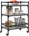 vidaXL - Keukentrolley - 65x40x86,5 - cm - bewerkt - hout - grijs - sonoma - eiken