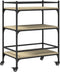 vidaXL - Keukentrolley - 65x40x86,5 - cm - bewerkt - hout - sonoma - eikenkleurig