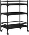 vidaXL - Keukentrolley - 65x40x86,5 - cm - bewerkt - hout - zwart